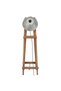 Floor lamp, silver, solid mango wood, E27 - 3