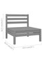 Garden center sofas, 2 pcs., gray, solid pine wood - 6