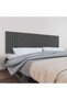 Wall-mounted headboard, gray, 204x3x60 cm, solid pine wood