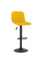 Bar stools, 2 pcs., yellow, Velvet - 3