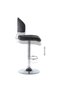 Bar stool, black, eco- Leather - 5