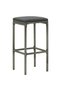 Bar stools with cushions, 3 pcs., grey, polyrattan - 2