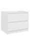 Bedside table, white, 50x39x43.5 cm, chipboard - 2