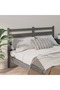 Bedside table, gray, 126x4x100 cm, solid pine wood - 2