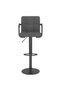 Bar stool, dark grey, Velvet - 3