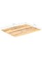 Table top, 90 x 60 cm, solid mango wood, 15-16 mm - 6