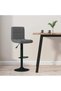 Bar stool, dark grey, Velvet