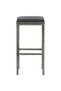 Bar stools with cushions, 3 pcs., grey, polyrattan - 4