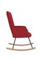 Scaun balansoar, roșu vin, material textil - 3
