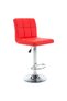 Bar stools, 2 pcs., red, eco- Leather - 3