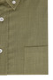 Men's Big Size Large Size Long Sleeve 100% Cotton Linen Texture Single Pocket Khaki Button Collar Shirt - 3
