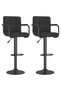 Bar stools, 2 pcs., black, fabric - 2