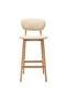 Bar stools, 2 pcs., cream, fabric - 4