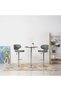 Bar stools, 2 pcs., gray, eco- Leather