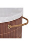 Bamboo laundry basket, oval, brown - 4