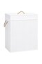 Bamboo laundry basket, white, 83 L