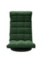 Scaun de podea pivotant, verde închis, catifea - 3