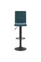 Bar stools, 2 pcs., blue, Velvet - 3