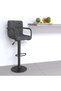 Bar stool, dark grey, Velvet