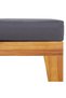 Modular stool, with dark gray Pillow , solid acacia wood - 4