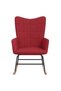 Scaun balansoar, roșu vin, material textil - 2