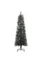 Slim artificial Christmas tree with stand, green, 120 cm, PVC - 2