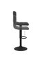 Bar stools, 2 pcs., black, Velvet - 7
