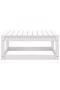 Garden stools with cushions, 2 pcs., white, solid pine wood - 5