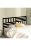 Bedside table, black, 206x4x100 cm, solid pine wood