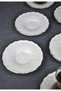 6-Person Porcelain Tea Plate Embossed with Patterned Gildes, 6-Piece Tea Plate Set - Pera - 4