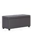 Storage stool, grey, 87.5 cm, artificial Leather - 6