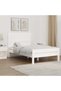 Wall-mounted headboard, white, 108x3x60 cm, solid pine wood
