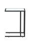 Computer side table, white marble, 50x35x65 cm, glass - 4