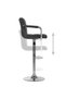 Bar stools, 2 pcs., dark grey, fabric - 6