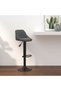 Bar stool, dark grey, Velvet