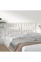 Bedside table, white, 155.5x4x100 cm, solid pine wood - 3