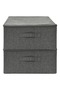 Storage boxes 2 pcs. anthracite 70x40x18 cm textile material - 5