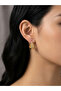 Gold Drop Shape Minimal Earrings Shiny Curved Modern Stylish Daily Women's Accessory