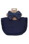 - Ava Small Ribbon Headband & Baby Bib Set - Navy Blue - 2