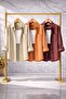 Women's 3-Piece Set Beige Orange Claret Red Cotton Piece Oversized Cotton Piece Linen Single Piece Pocketed Casual Shirt