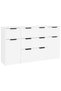 Set servante, 3 piese, alb, lemn compozit - 2
