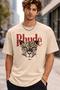 Rhude Leopard Print Unisex Oversized T-Shirt – Pack of Cotton Crew Neck Casual Streetwear T-Shirts