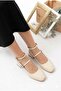 Patent Leather Sorelis Open Back Square Toe Short Heel Daily Comfortable Ballet Flats Women's Heeled Shoes - 2