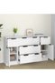 Set servante, 3 piese, alb, lemn compozit - 3