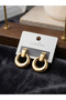 Gold Hoop Earrings Stylish Minimal Geometric Design Daily and Special Occasion Jewelry - 2
