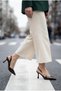 Clair D’Héritage Pointed Toe Summer 8cm Heel Buckle Detail Women's Slingback Heeled Shoes - 3