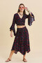 Loose Midi Flared Skirt with Tie Waist - 5