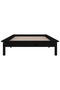 Bed frame with LED, black, 90x200 cm, solid wood - 7