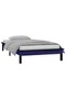 Bed frame with LED, black, 90x200 cm, solid wood - 3