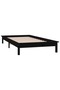 Bed frame with LED, black, 90x200 cm, solid wood - 6